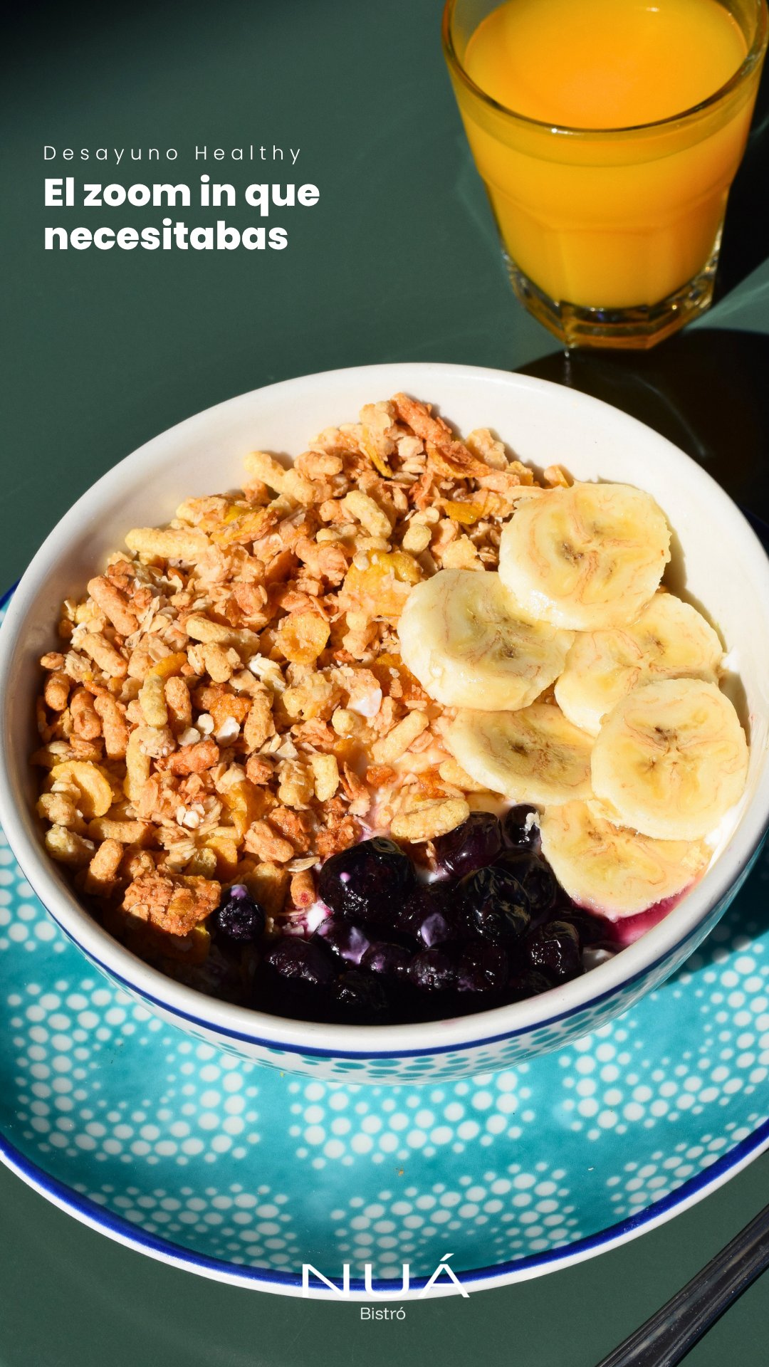 Bowl de granola con frutas