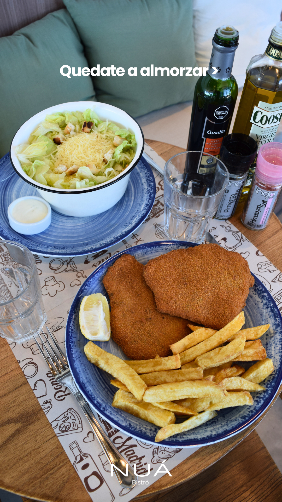 Milanesa con papas fritas
